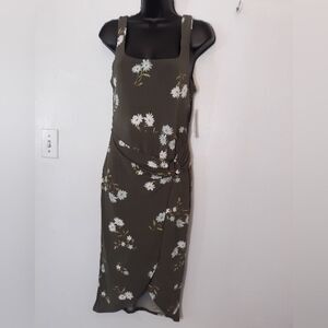 No Boundaries Juniors Sleeveless Midi Wrap Dress